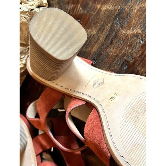 Antonio Melani Suede Strappy Block Heel Sandals Size 8.5M - Picture 8 of 9